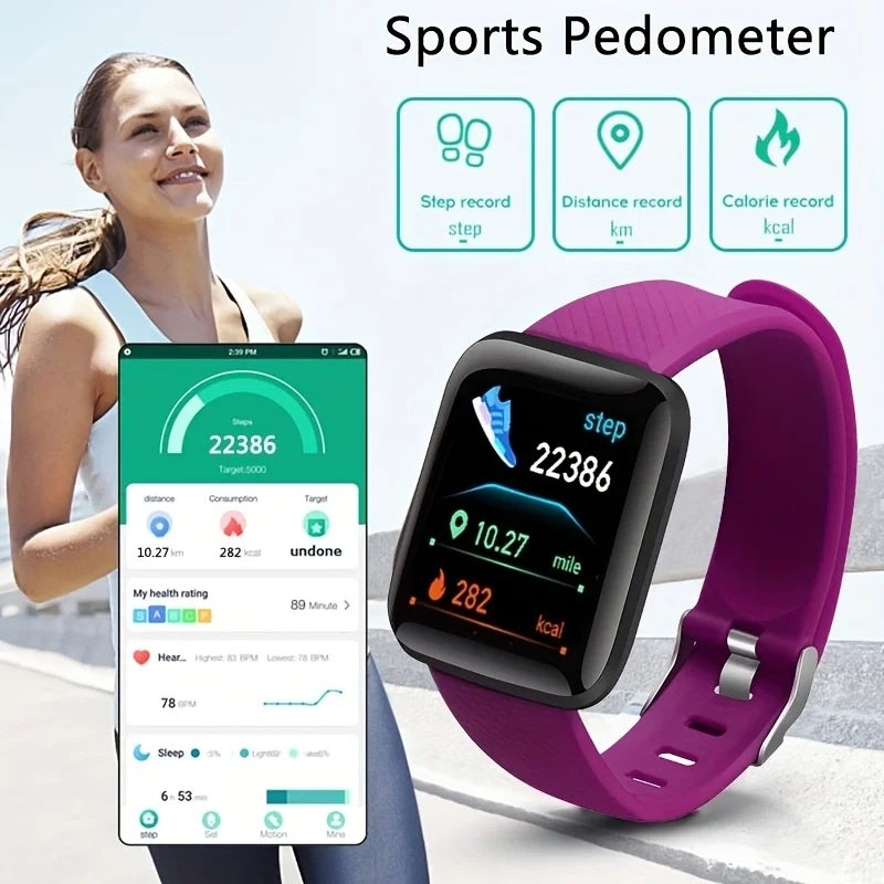 Sport Mode Smartwatches Multi-function Bracelet USB Plug-in Charging Women Fitness Men Smartwatch for Android Phone