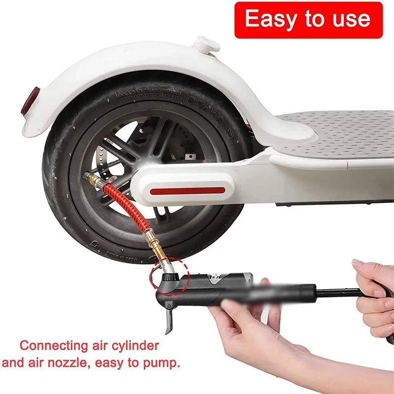 Adaptador de extensión de válvula de neumático para Xiaomi Mijia M365, inflador de neumáticos, bomba de aire para patinete eléctrico, boquilla extendida, accesorios de patinete