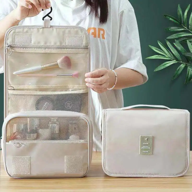Sac de Maquillage Voyage Double Couche — Multifonctionnel Homme & Femme