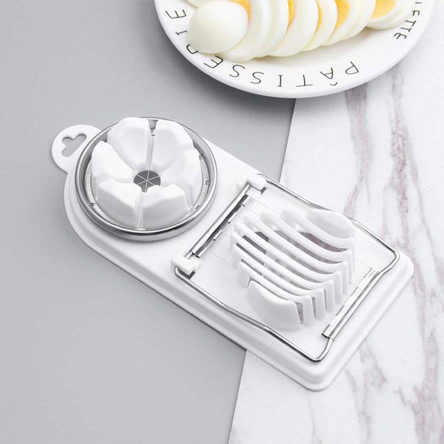 Coupe-œufs multifonctionnel à Base PP 2 en 1, coupe-œufs à traction en fil d'acier inoxydable pour suspendre des outils d'accessoires de cuisine de haute qualité