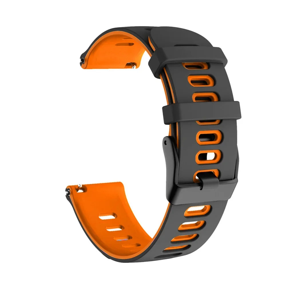 Bracelet de montre en silicone 20mm/22mm — compatible smartwatches, sport
