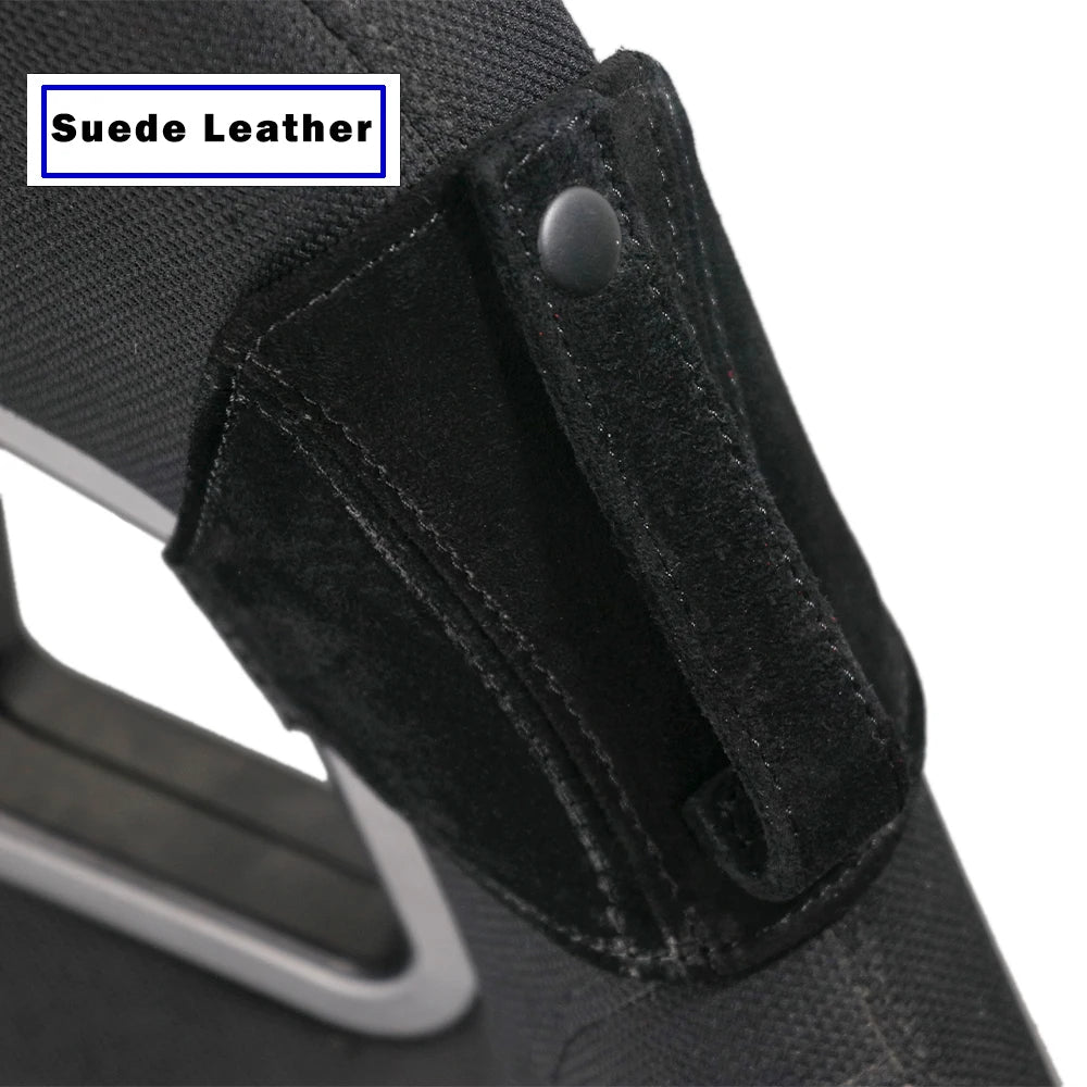 Soporte de cinturón de seguridad de cuero para asiento de cubo de coche de carreras JDM, guía y protector de cinturón