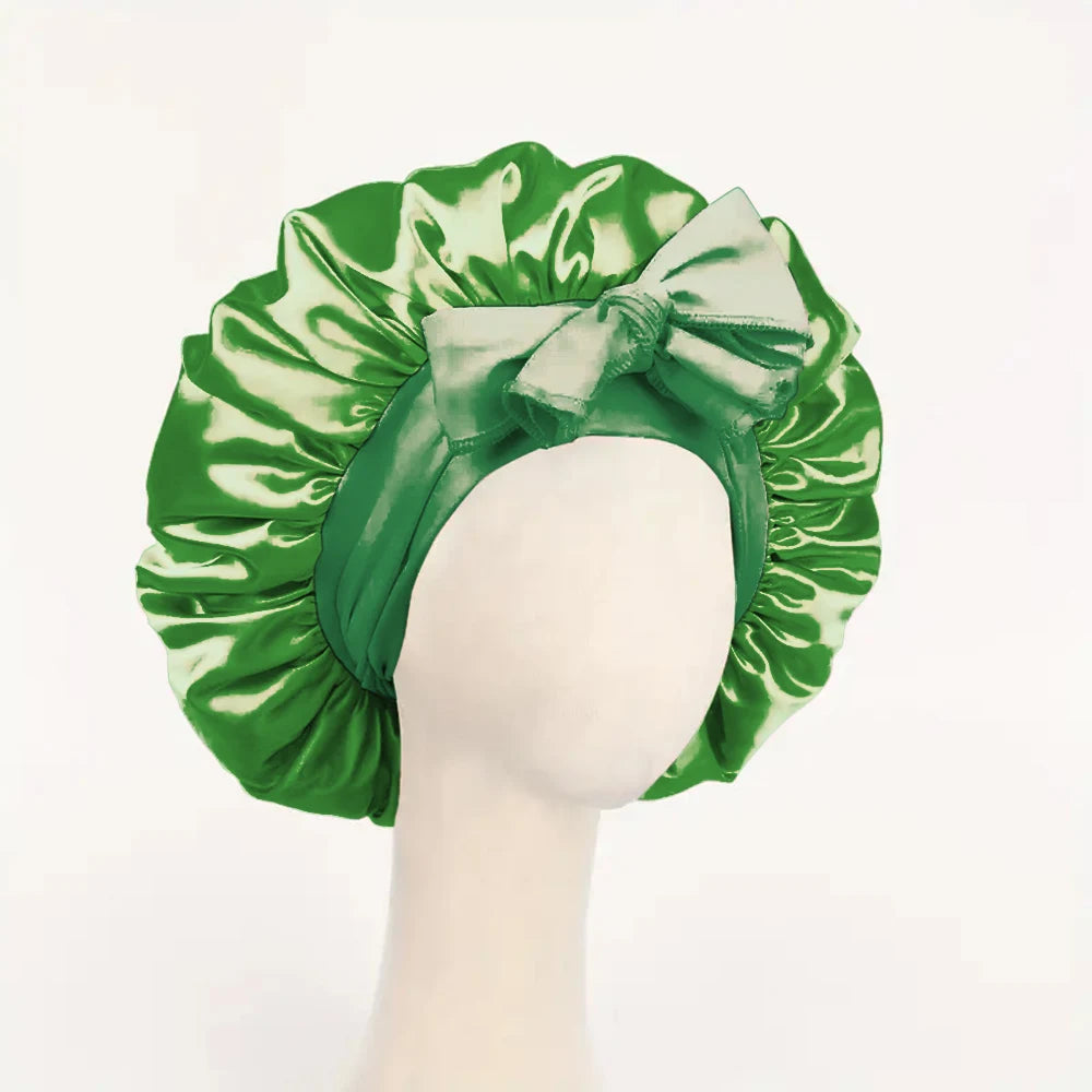 Adjustable Satin Bonnet for Men and Women, Sleeping Cap, Hair, Heavy Band