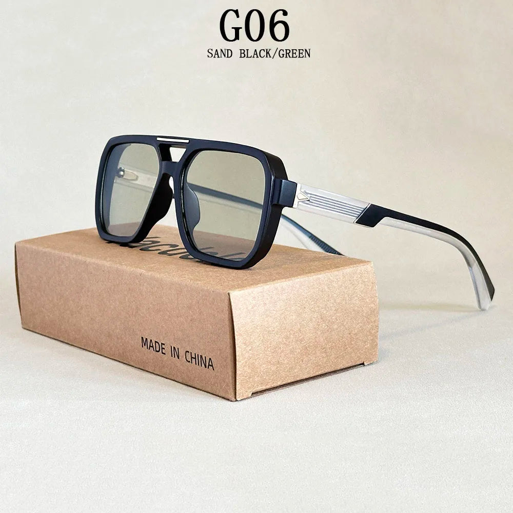 Gafas de sol cuadradas para hombre, de moda, vintage, para mujer, 2025, Gafas de Sol Hombre, Lunettes Soleil Femme, envío directo