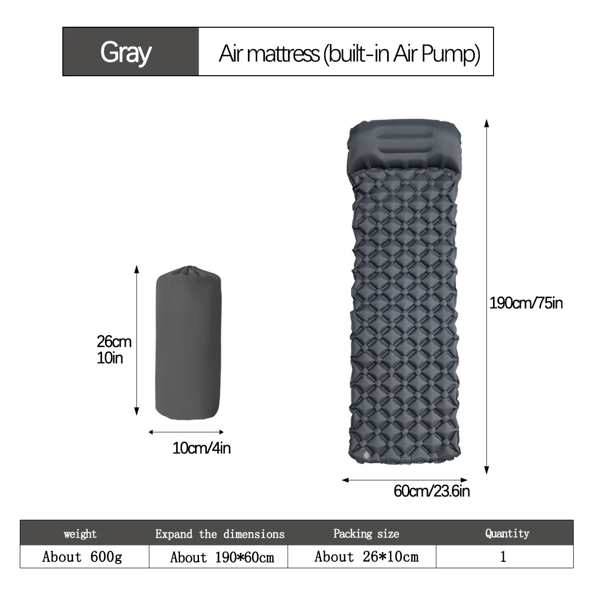Tapis de couchage pliant pour Camping en plein Air, matelas gonflable de plage avec oreillers, tapis d'air ultraléger pour voyage et randonnée, nouveau