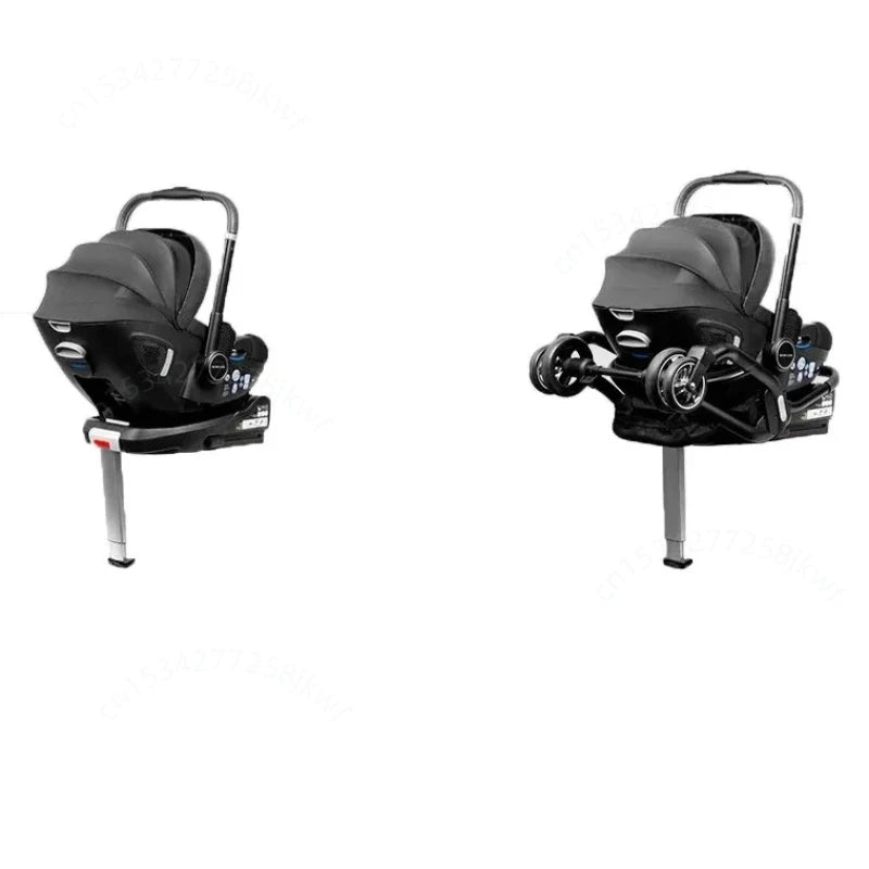 Cochecito de bebé 4 en 1, silla de coche para niños con base ISOFIX, cochecito de lujo portátil y ligero para recién nacidos