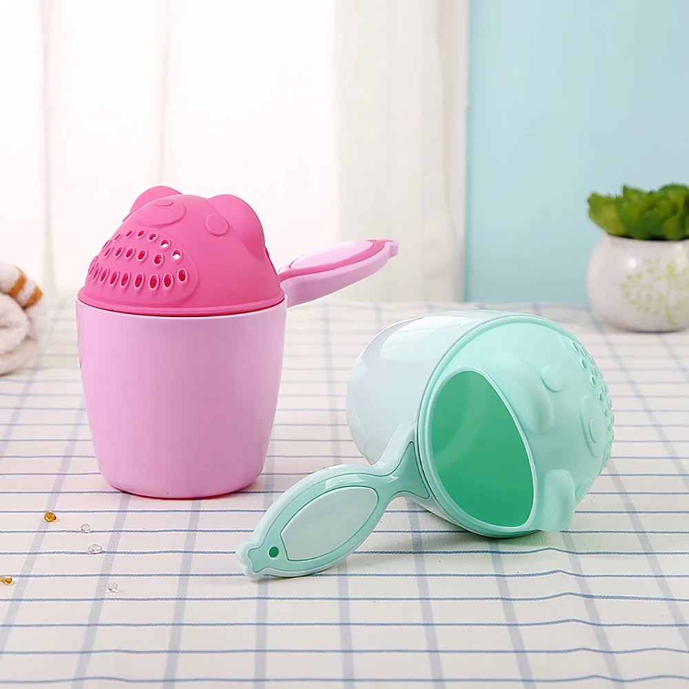 Bonnets de bain pour bébé, dessin animé mignon, tasse de shampoing pour enfants, Bailer de bain, cuillères de réception-cadeau pour bébé, tasse de lavage des cheveux pour enfants, outil de bain pour enfants