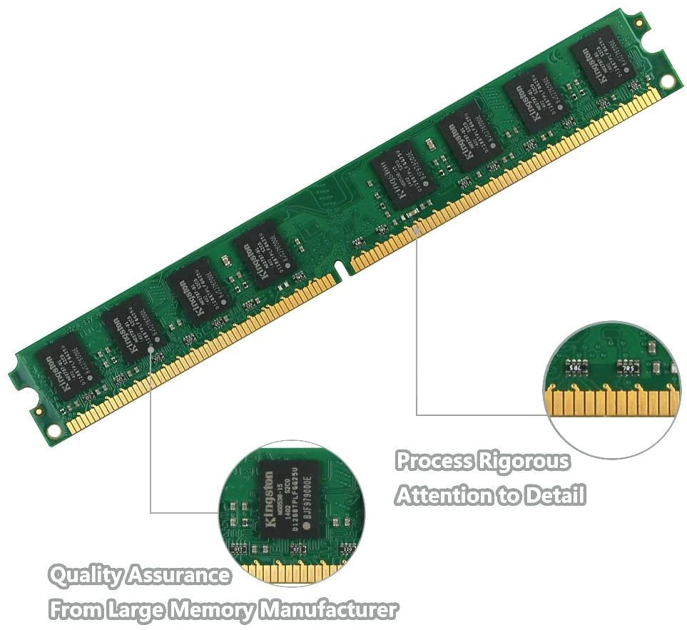 Barrette RAM DDR2 Kingston 2 Go / 4 Go DIMM 667 MHz 800 MHz — PC Bureau