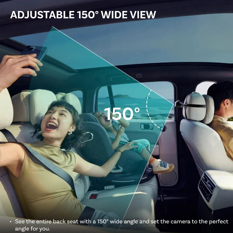 Adaptateur CarPlay Sans Fil Caméra Bébé — 1080P 150° Vision Nocturne Grand Angle