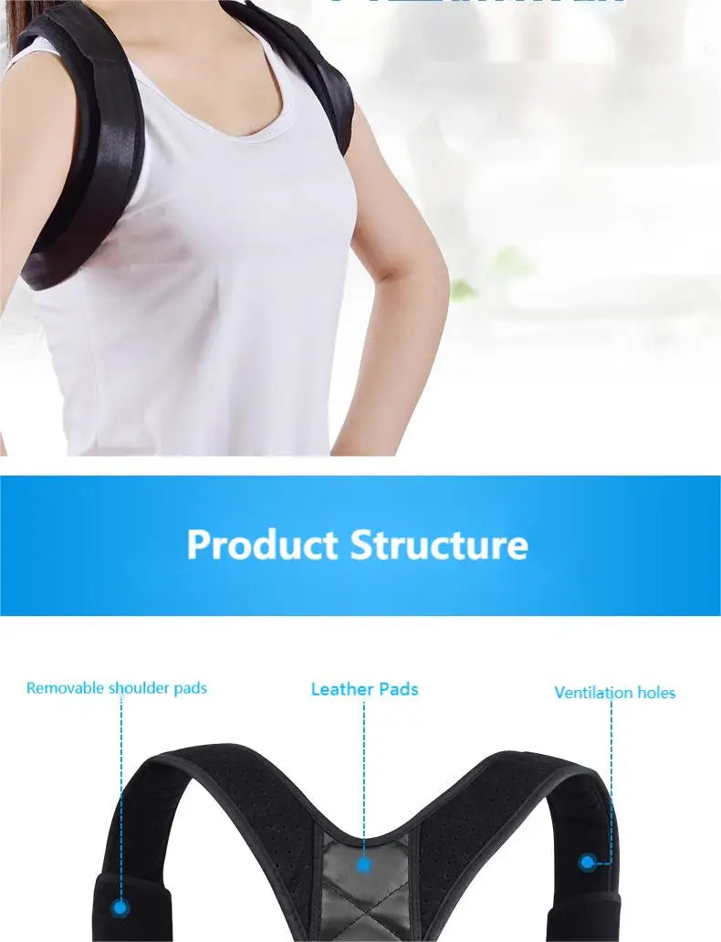 Ceinture Correcteur de Posture Dos Unisexe — Prévention Voussure, Maintien Assis, Respirant
