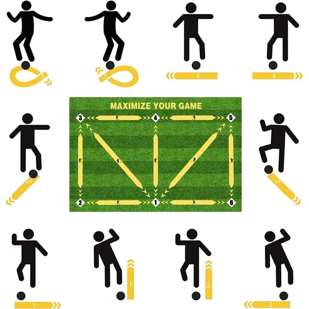 Tapis d’Entraînement Football Antidérapant Pliable — Enfants & Adultes