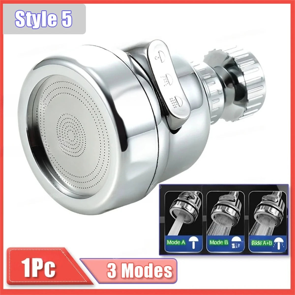 Extension de robinet rotative à 360 degrés, 2/3 modes, économie d'eau, adaptateur de buse de barboteur pour cuisine et salle de bains, accessoires de robinetterie de maison