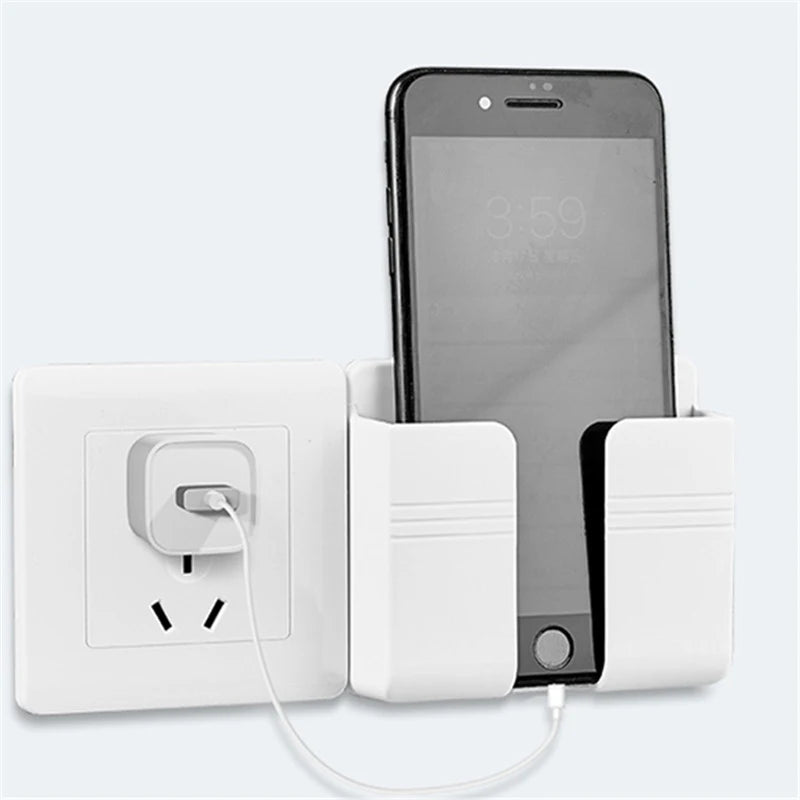 Boîte de rangement murale multifonction, 1 à 4 pièces, organisateur sans poinçon, télécommande TV, bricolage, prise de téléphone portable, support de charge