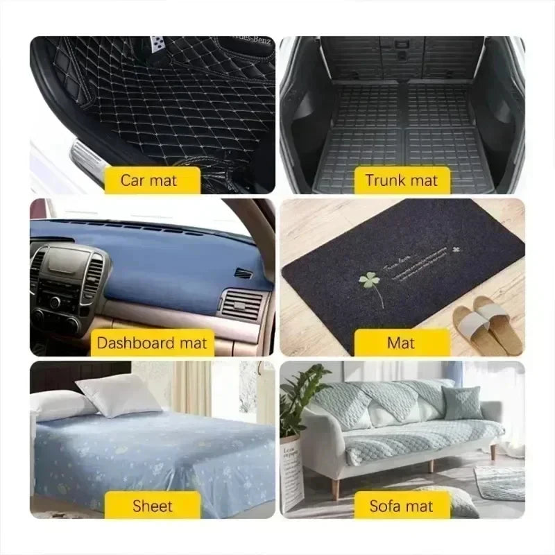 Calcomanías de fibra de carbono para alfombras de coche, doble cara, alta adherencia, parches para alfombras, alfombrillas, bandas coordinadoras, nuevos parches