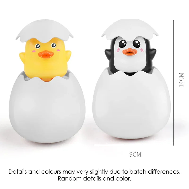 Juguete de baño para bebé, pato bonito, pingüino, huevo, rociador de agua, baño, ducha, juguetes de agua para nadar, regalo para niños