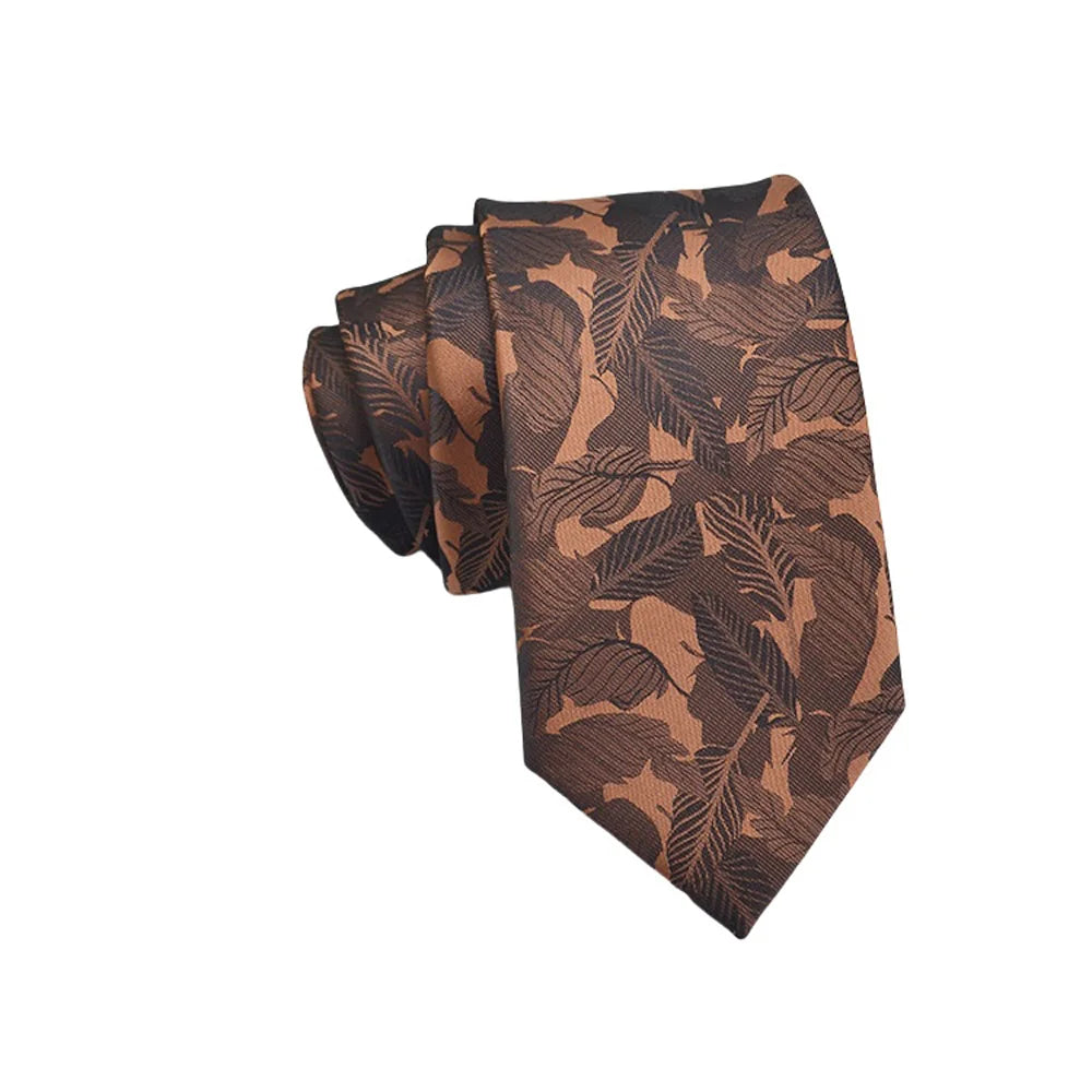 Corbata de jacquard de alta calidad para hombre, diseño floral de 8 cm, accesorios de corbata para uso diario, camisa, traje, corbata, regalos para fiestas de boda, corbata