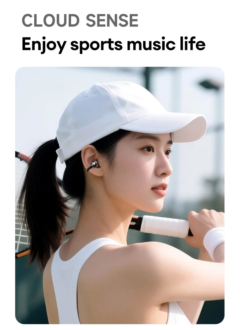 Auriculares Lenovo LE302 HIFI estéreo deportivos de clip abierto, Bluetooth 6.0 con cancelación de ruido y batería de larga duración