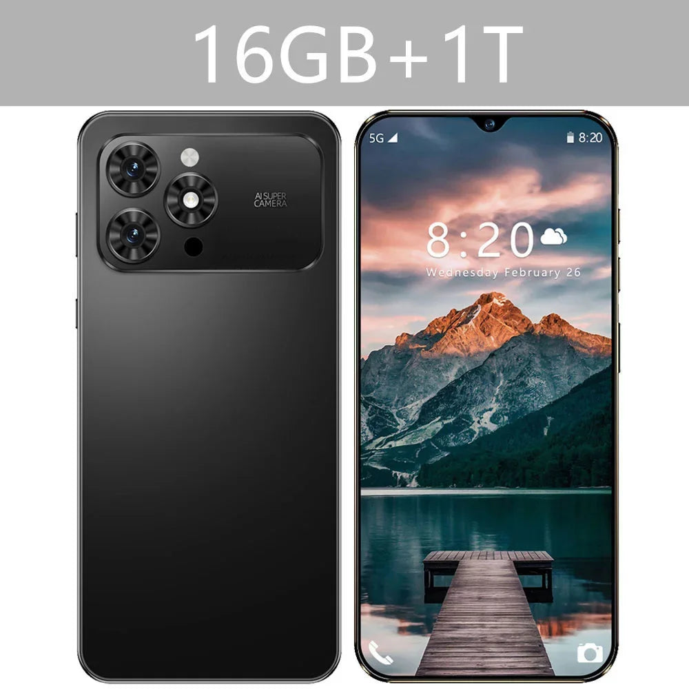 HOT i17 Pro Max téléphones portables 2026 nouveau Original 7.0HD 5G double carte double veille Smartphone 8000mAh Android 15 téléphones mobiles