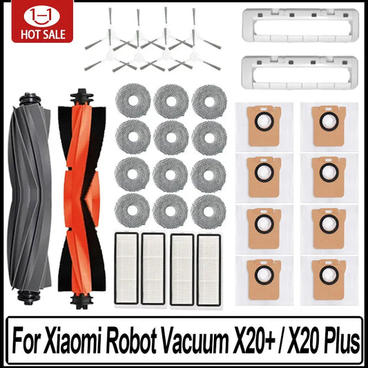 Dust bag for Xiaomi X20 + / X20 Plus robot vacuum cleaner, mop and grill accessories, main side brush, Hepa filter, spare parts