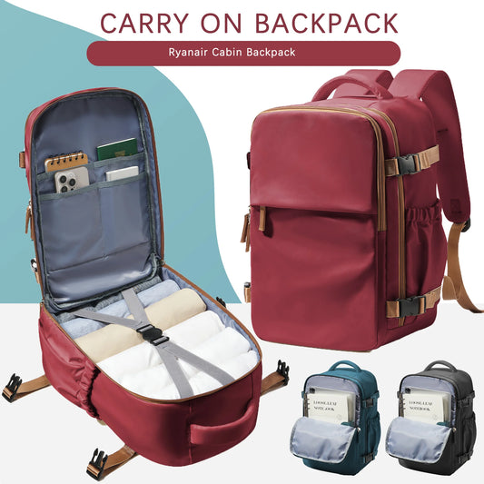 Sac à Dos Cabine 40x26x18 — Ordinateur 15,6" Étanche Décontracté Affaires