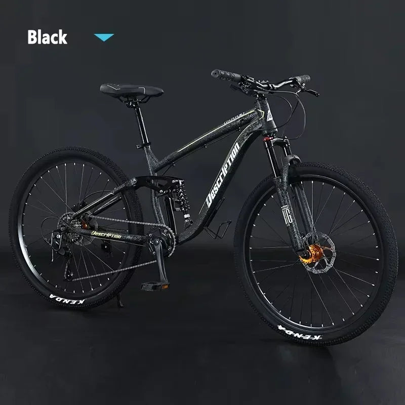 Bicicleta de montaña de 27,5 pulgadas, suspensión total, MTB de 9/10 velocidades, bicicleta de cross country, frenos de disco hidráulicos, absorción de impactos, descenso