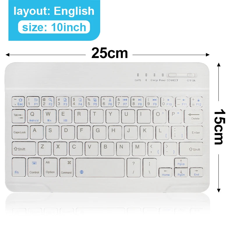 Teclado inalámbrico Bluetooth 5.1 Mini teclado de 200mAh teclado recargable teclado de juegos para portátil tableta Android iOS Windows