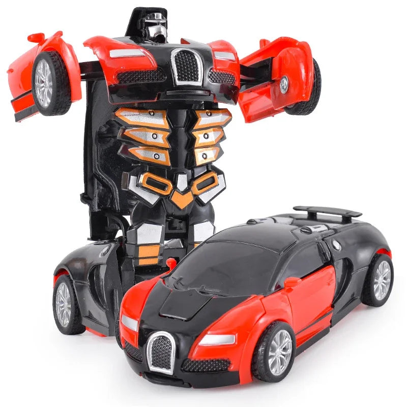 Robot de deformación automática anticolisiones de un clic, regalo para niño, coche de juguete de doble forma, modelo interactivo para padre e hijo