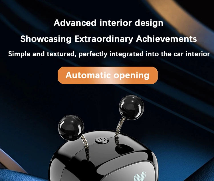 Désodorisant de voiture Intelligent diffuseur d'arôme de voiture Rechargeable AI yeux intelligents 4 niveaux de diffuseur de voiture Intelligent réglable cadeau