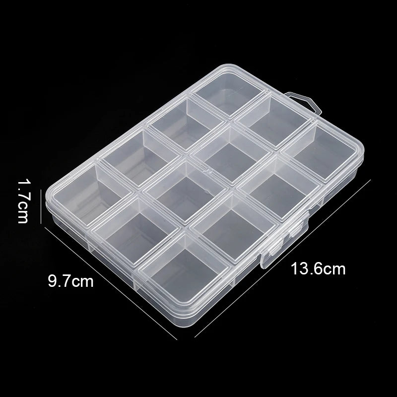 Conteneur de Rangement Transparent — Boite Bijoux, Boucles d’Oreilles & Perles