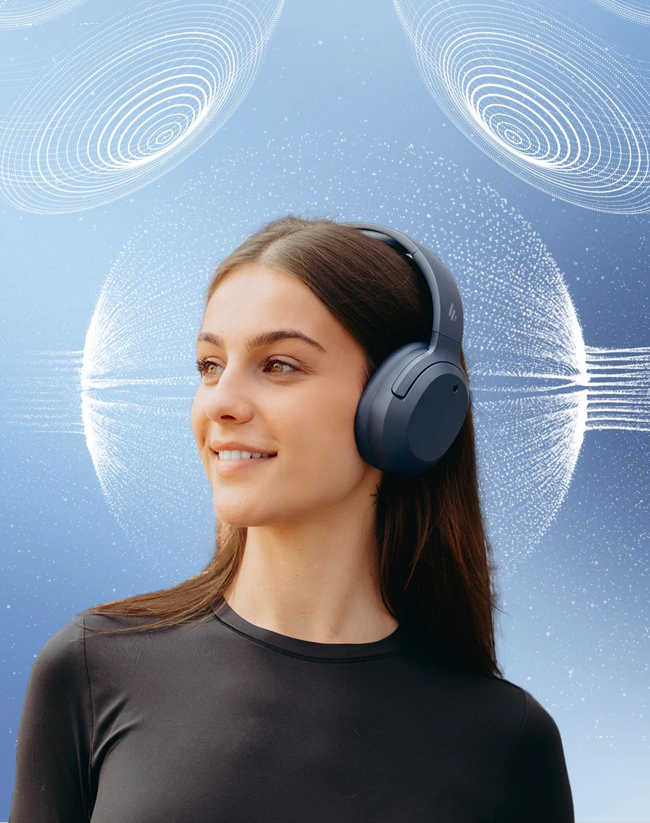 Edifier W820NB Plus 2025 – Casque Bluetooth ANC -49dB, audio haute résolution, supra-auriculaire