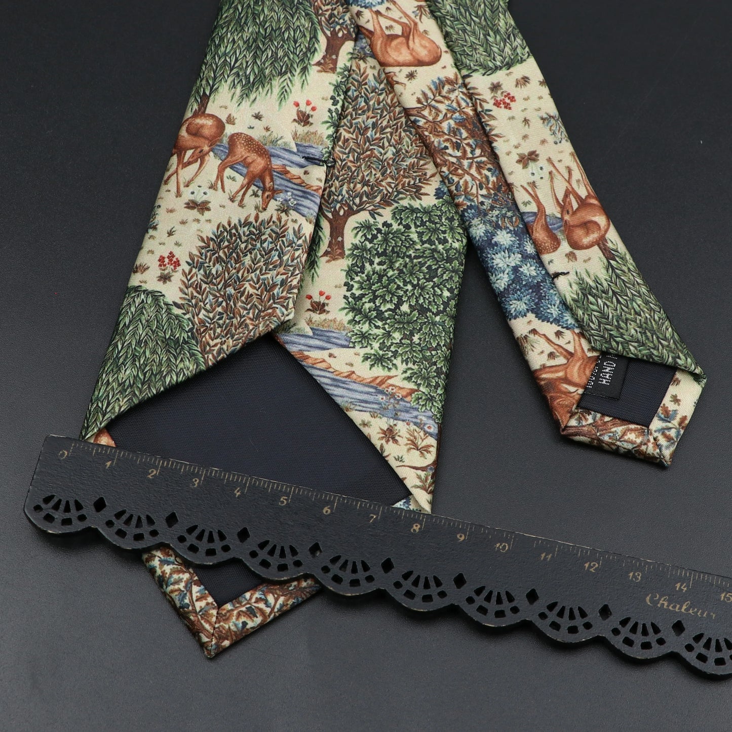 Men's Vintage Digital Print Ties, Floral Pattern, Artificial, Forest, Soft, Retro, Casual, Accessory, 8cm