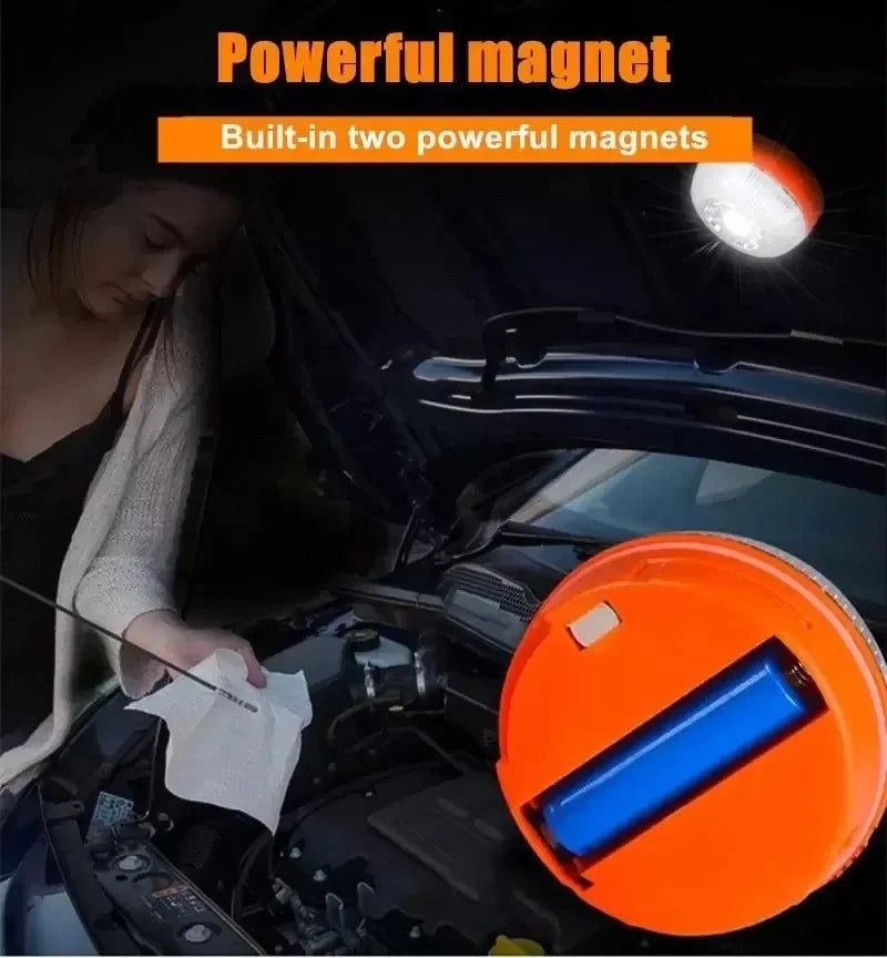 Baliza de emergencia para coche, 2 modos de iluminación, versión con batería, estroboscopio de inducción, luz de advertencia intermitente