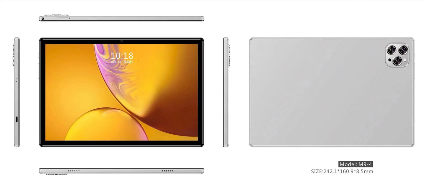 Global Pad-Perseverance 4G Tablet, Octa Core, Android 12, PC Computer, Eye Care for Tourists, Phone Call, WiFi, Bluetooth, Original, New, 2024