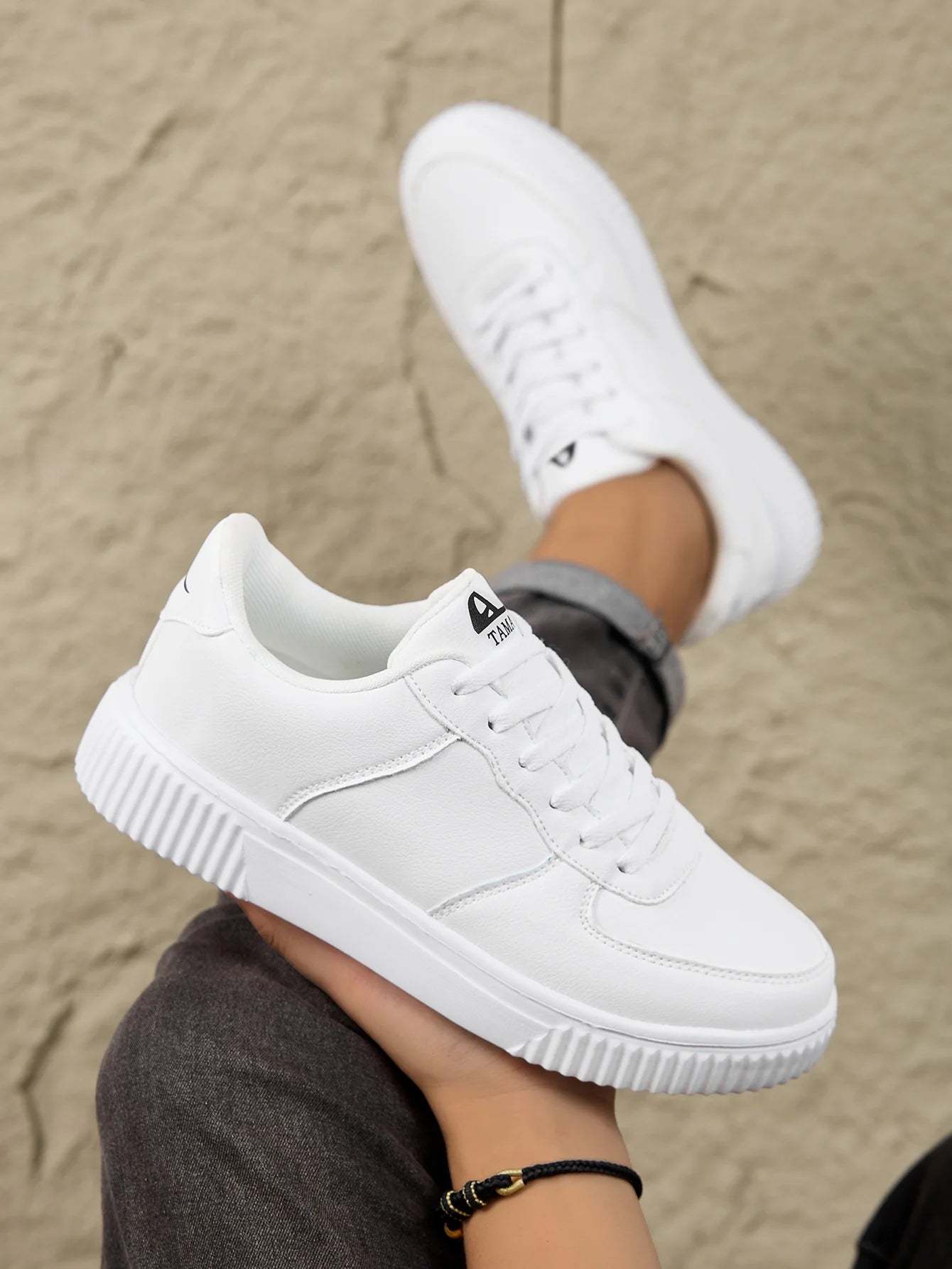 Baskets en Cuir Blanc Homme — Mode Respirant & Confort Quotidien