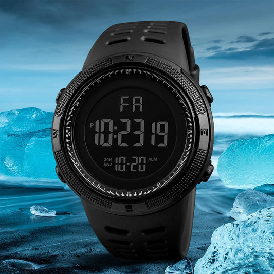 Reloj deportivo digital para hombre, impermeable, informal, luminoso, cronómetro, alarma, reloj militar sencillo para correr, escalar, pescar