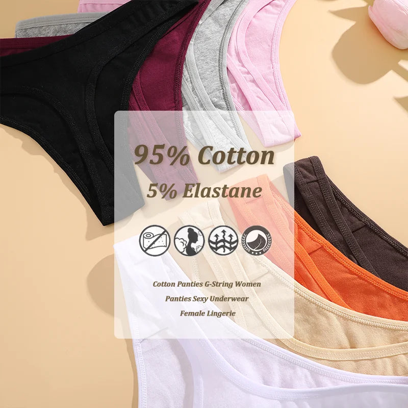 String Sans Couture Coton Femme — Lot de 3 Pièces Confort Quotidien