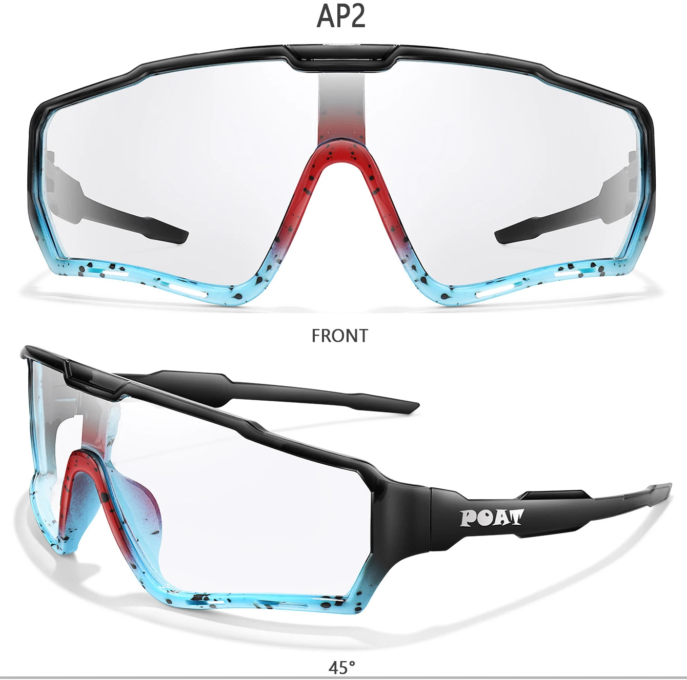 POAT tout nouveau Style lunettes de soleil photochromiques sport hommes femmes vtt vélo lunettes de vélo cyclisme pêche lunettes de course