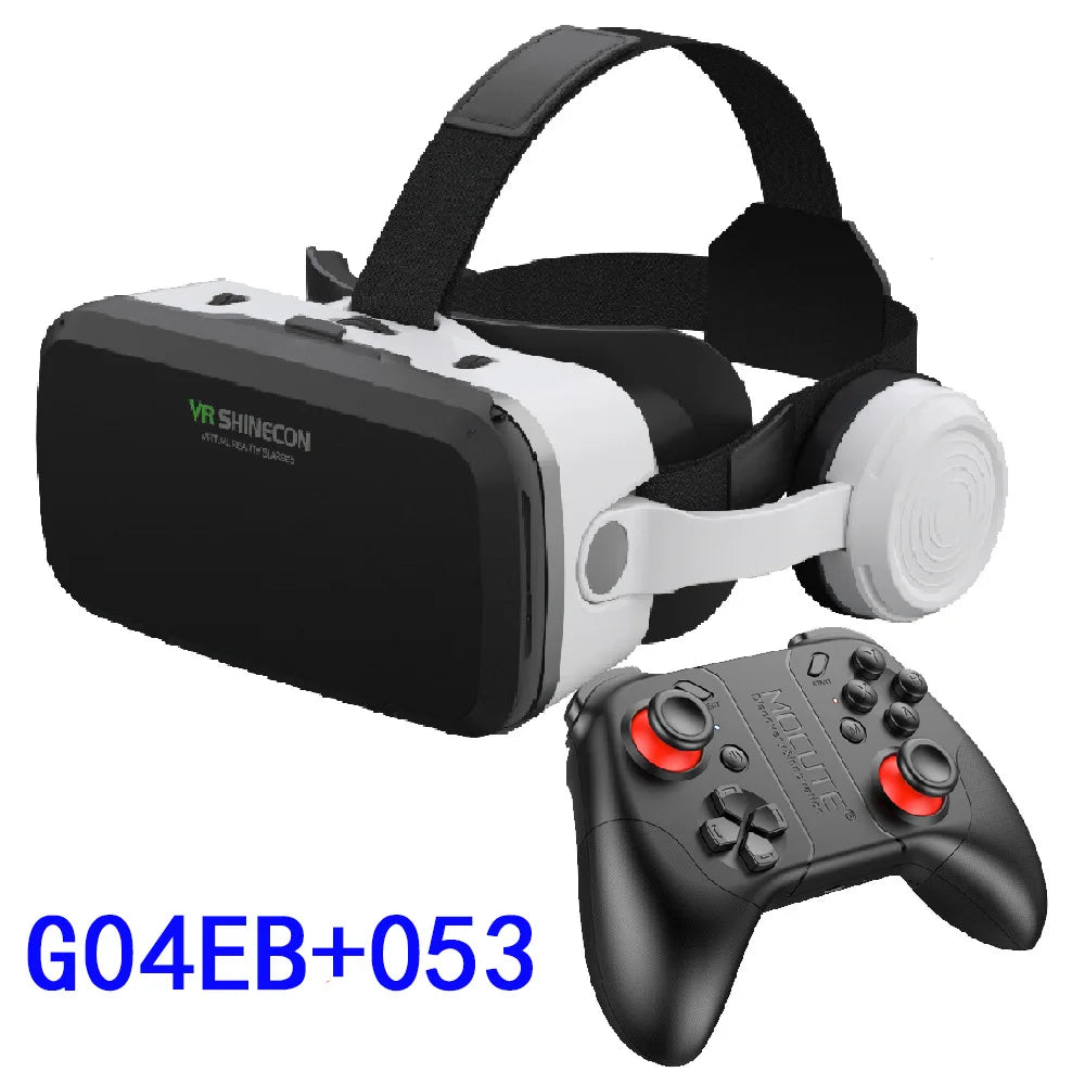 VR Shinecon Casco de realidad virtual Gafas 3D para Smartphone teléfono inteligente Auriculares binoculares juego de vídeo lente Wirth
