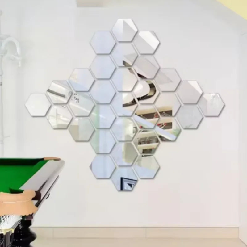 Autocollant Mural Miroir 45 Pièces — Décoration Murale Moderne