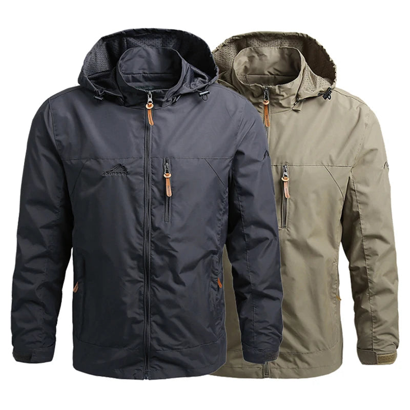 Vestes coupe-vent imperméables pour hommes et femmes, veste tactique décontractée pour randonnée, multi-poches, à capuche, pour la pêche