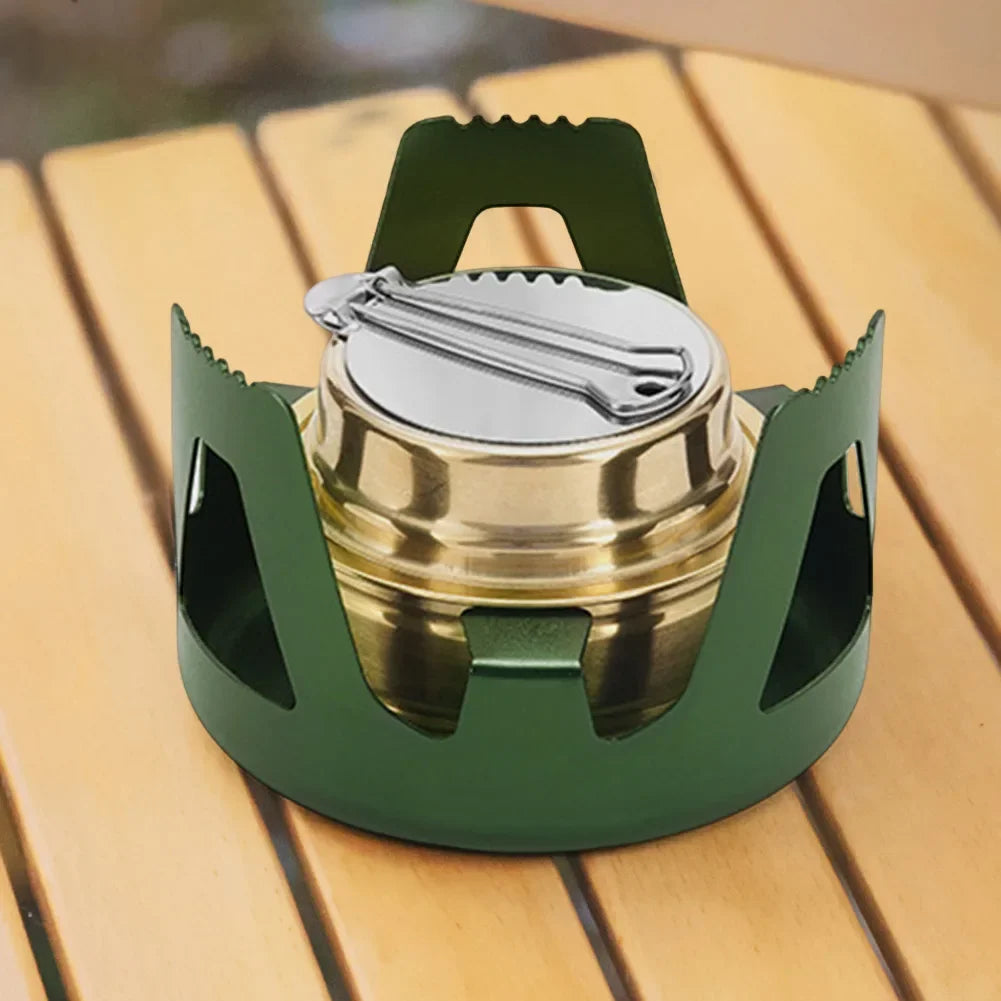 Mini poêle à alcool Portable, brûleur à puissance de feu réglable, poêle à essence, support en alliage d'aluminium, poêles de Camping en laiton ultralégers