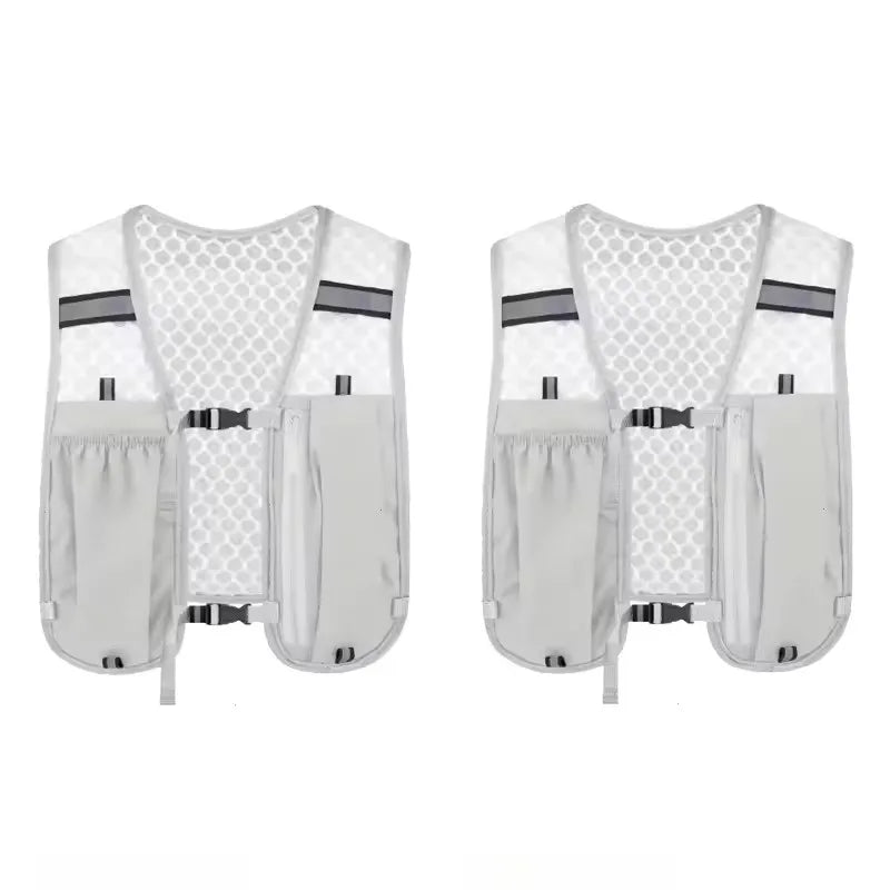Ventes d'usine course hydratation gilet sac à dos pour randonnée cyclisme Marathon léger eau poitrine Pack avec poche de rangement pour téléphone