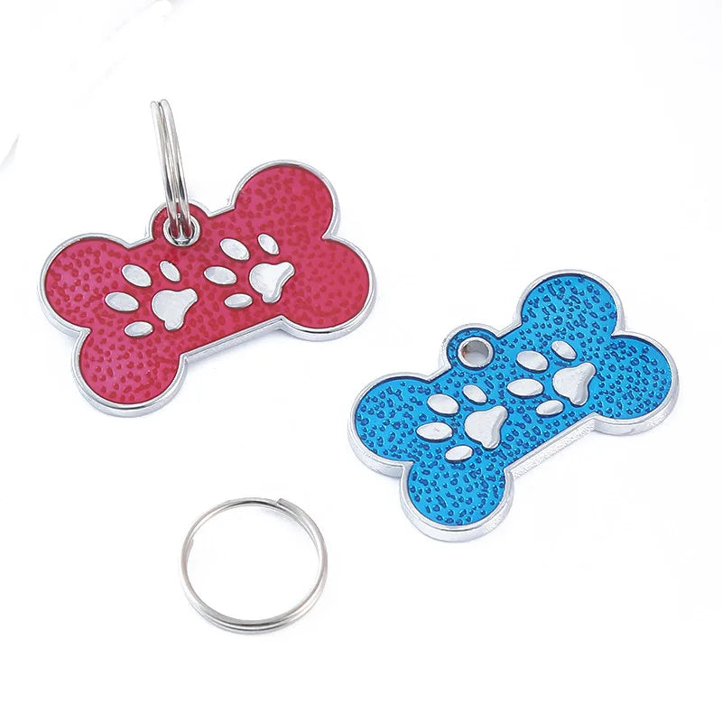Placa de identificación personalizada para perro, etiquetas de identificación personalizadas de pata de cachorro, grabado de nombre gratis, colgante antipérdida, etiquetas para gatos, accesorios para perros y mascotas