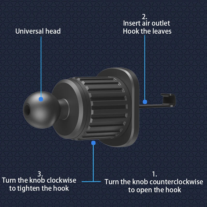 SEAMETAL Soporte de teléfono para coche Accesorios de interior Soporte de ventilación Base de ventilación Gadget universal para coche Soporte de teléfono móvil Accesorios