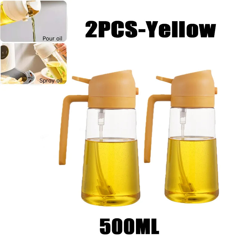 Bouteille de pulvérisation d'huile d'olive pour barbecue, pulvérisateur d'huile d'olive en plastique, bouteille vide, bouteille de vinaigre ou brosse à huile, 200/300/500ml