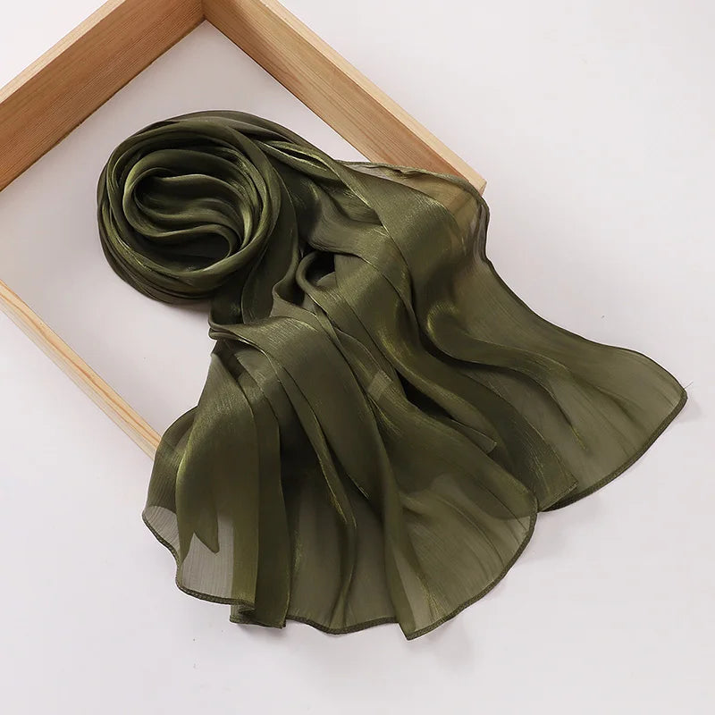 Hijabs en mousseline de soie de qualité supérieure pour femmes, voile turban doux et long, écharpes musulmanes, châles Hijab, couvre-chef Islam, accessoires Ramadan