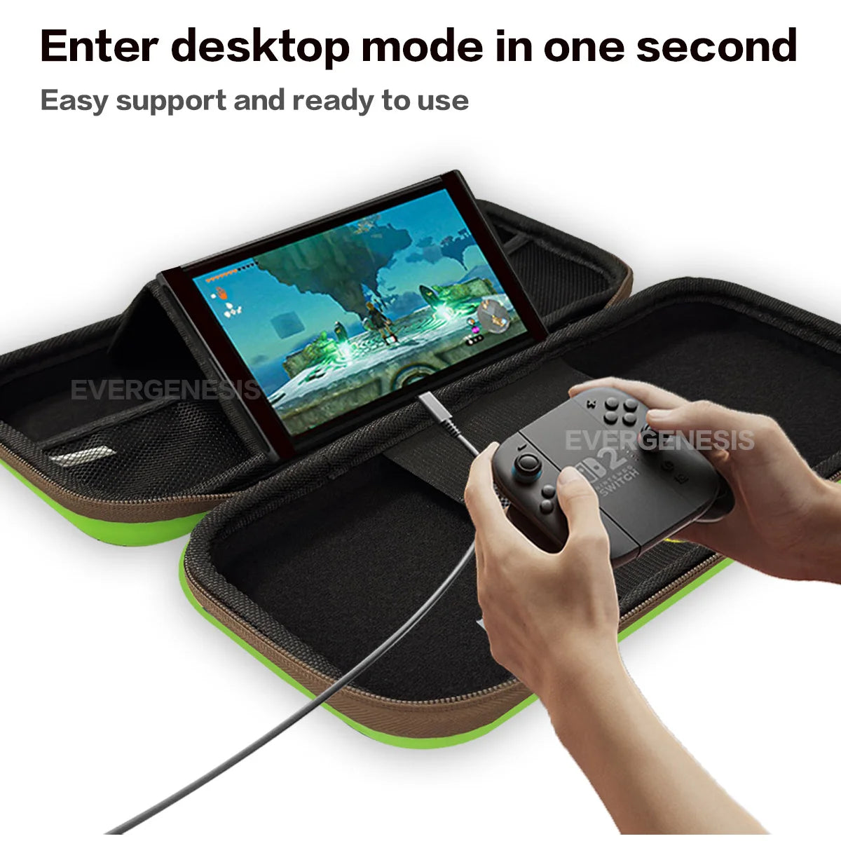 Estuche de transporte rígido portátil para Switch 2, bolsa de almacenamiento, funda protectora a prueba de golpes de PU para accesorios de consola de juegos Switch 2