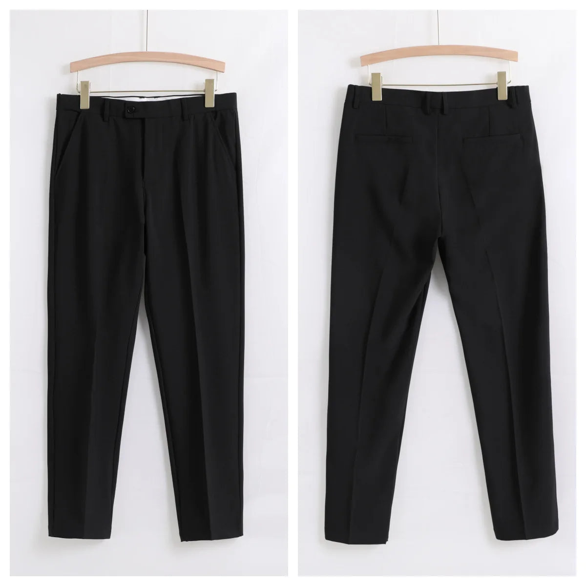 Pantalones de verano informales para hombre, ropa de marca, corte ajustado, estilo clásico