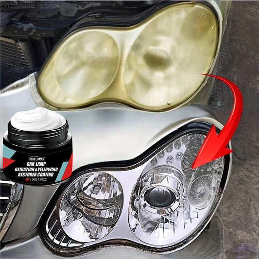 Kit de polissage de restauration de phares de voiture, dissolvant de rayures et pâte de réparation de nettoyant d'oxydation pour l'assemblage de phares