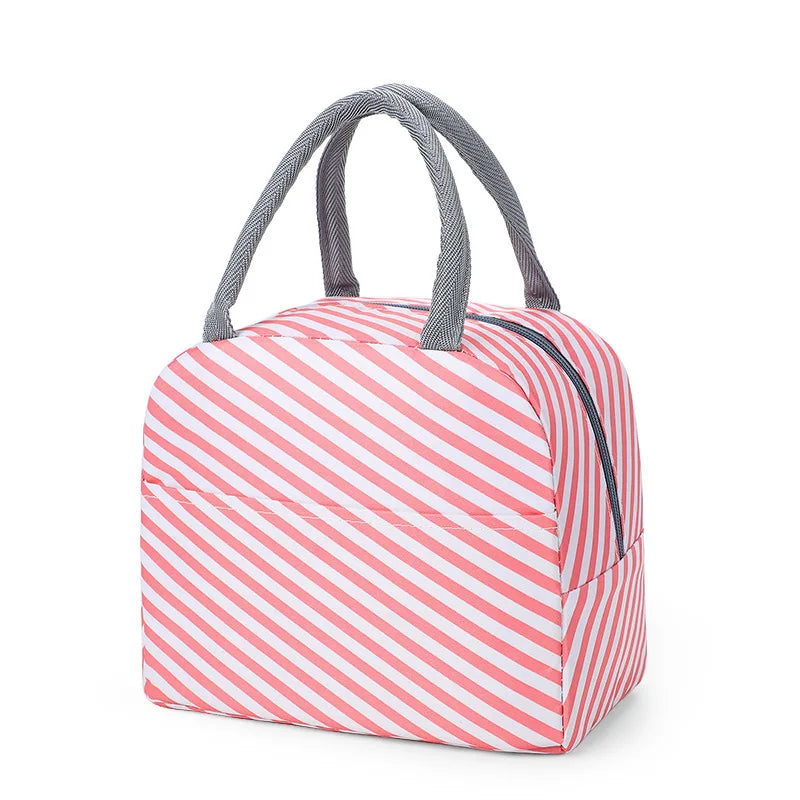 Sac à lunch en toile isotherme portable pour femmes et enfants, motif fonctionnel, glacière, nourriture thermique, sacs de pique-nique